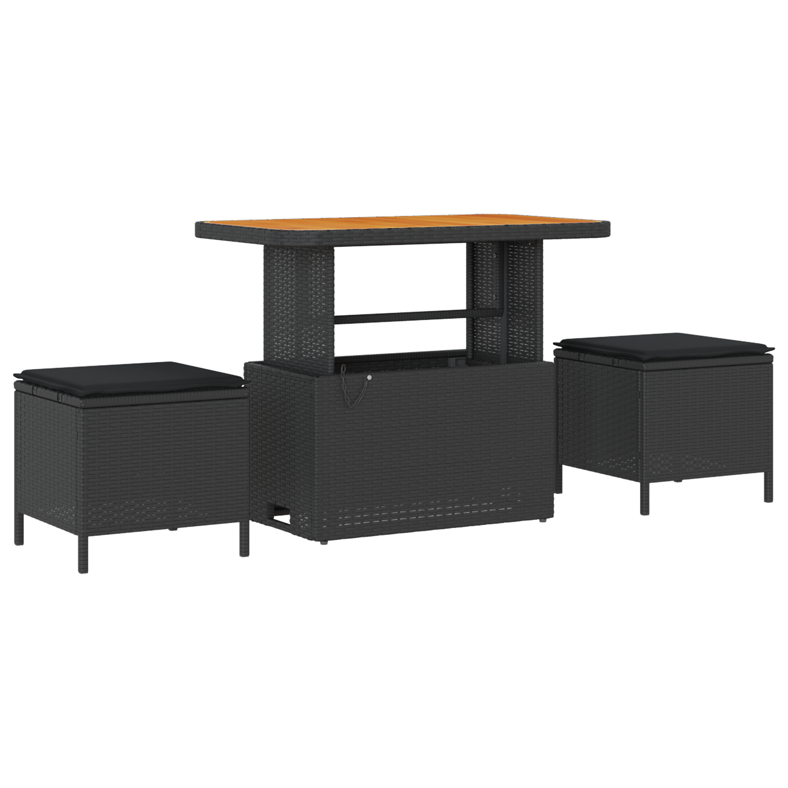 vidaXL Set de canapele pentru grădină 10 pcs Negru 90 x 55 x 71 cm vidaXL Set de canapele pentru grădină 10 pcs Negru 90 x 55 x 71 cm