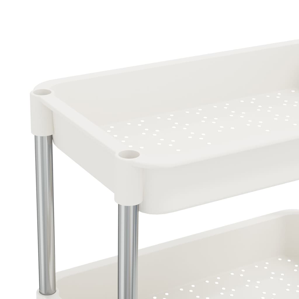 vidaXL Cărucior de bucătărie 5 niveluri alb 42x29x128 cm fier și ABS vidaXL Cărucior de bucătărie 5 niveluri alb 42x29x128 cm fier și ABS
