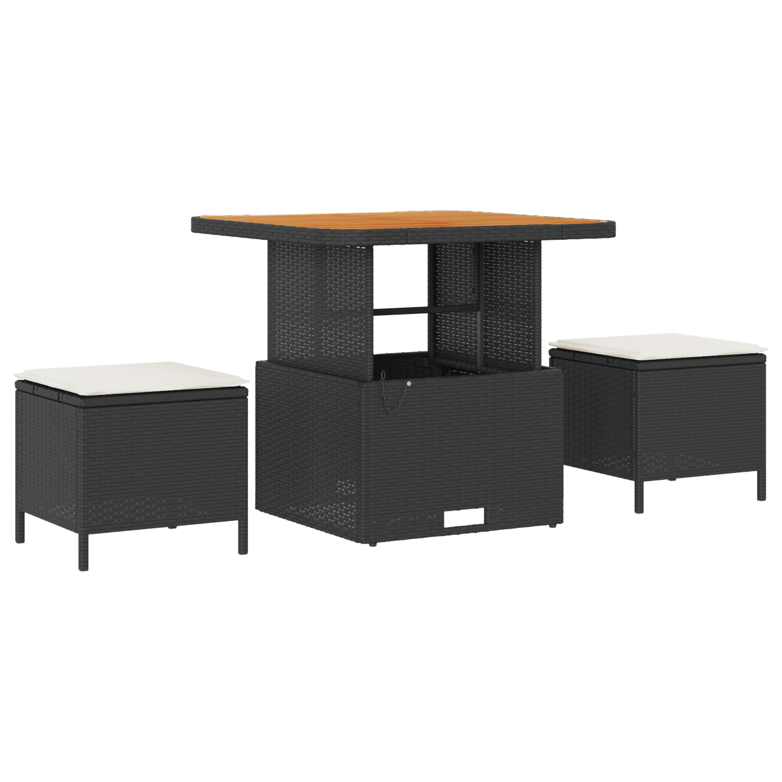 vidaXL Set de canapele pentru grădină cu pernă 8 pcs negru și crem