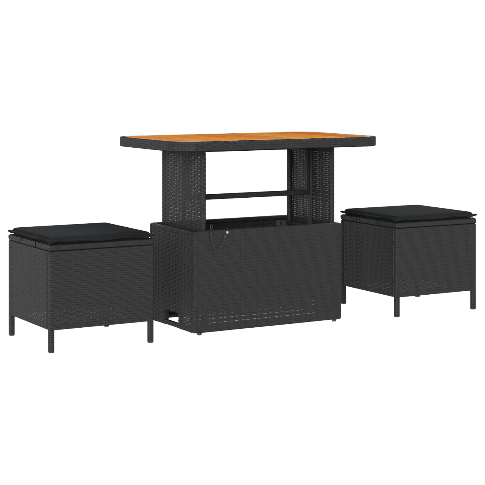 vidaXL Set de canapele pentru grădină 10 pcs Negru 90 x 55 x 71 cm vidaXL Set de canapele pentru grădină 10 pcs Negru 90 x 55 x 71 cm