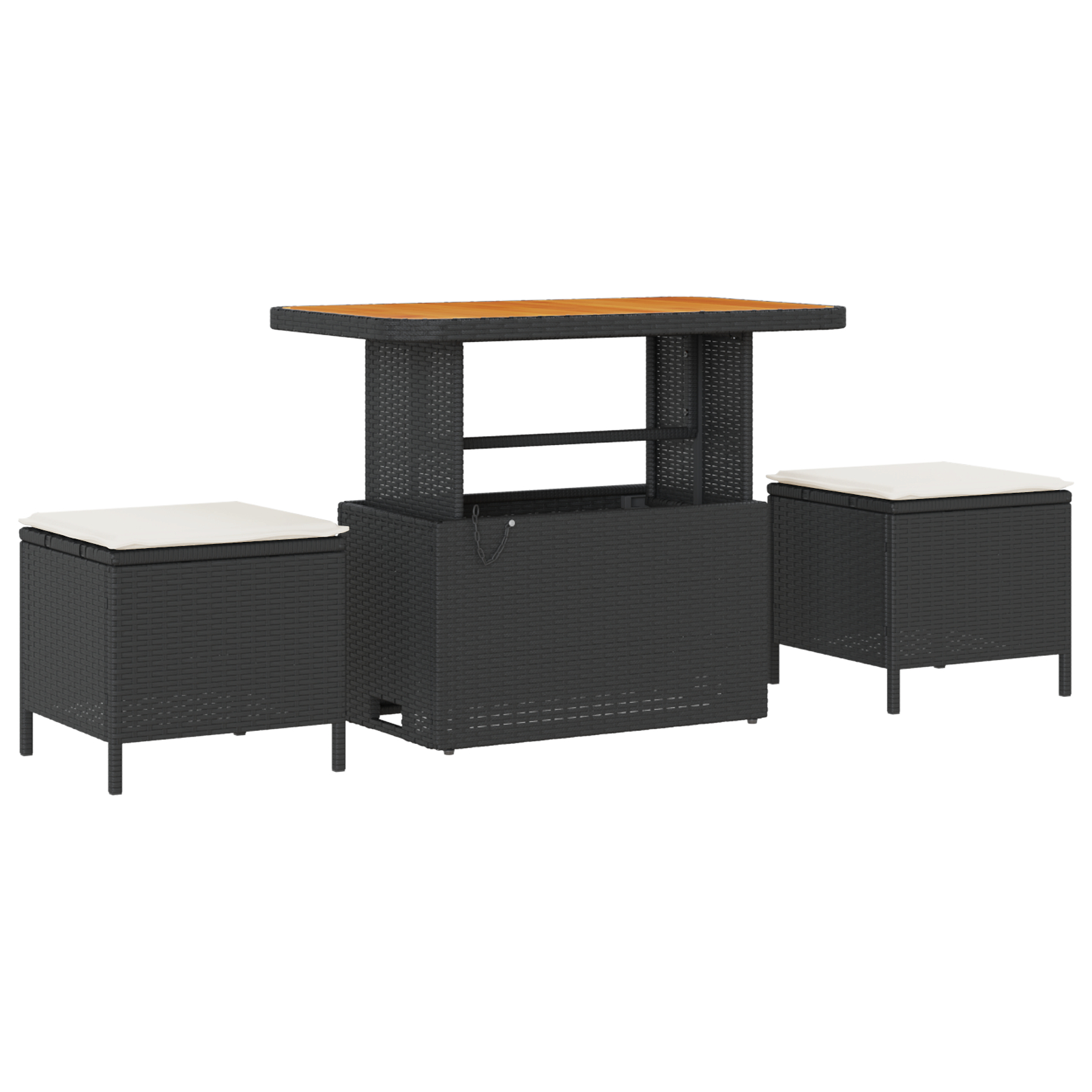 vidaXL Set de canapele pentru grădină cu pernă 11 pcs negru și crem