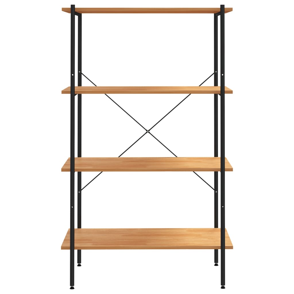 vidaXL Unitate de rafturi pe 4 niveluri, negru și stejar, 80x40x130 cm vidaXL Unitate de rafturi pe 4 niveluri, negru și stejar, 80x40x130 cm
