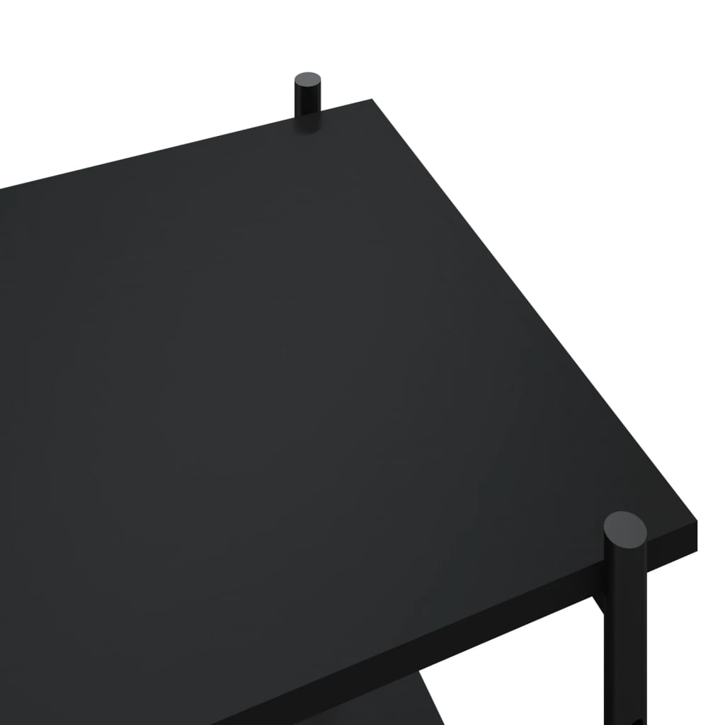 vidaXL Unitate cu rafturi pe 5 niveluri, negru, 80x40x163 cm vidaXL Unitate cu rafturi pe 5 niveluri, negru, 80x40x163 cm