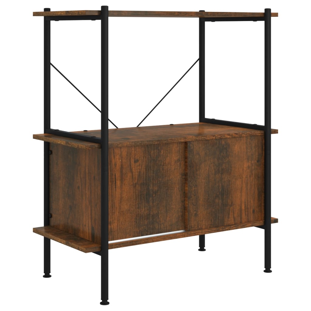 vidaXL Unitate rafturi cu 3 niveluri și dulap, 80x40x92 cm, oțel/ lemn vidaXL Unitate rafturi cu 3 niveluri și dulap, 80x40x92 cm, oțel/ lemn