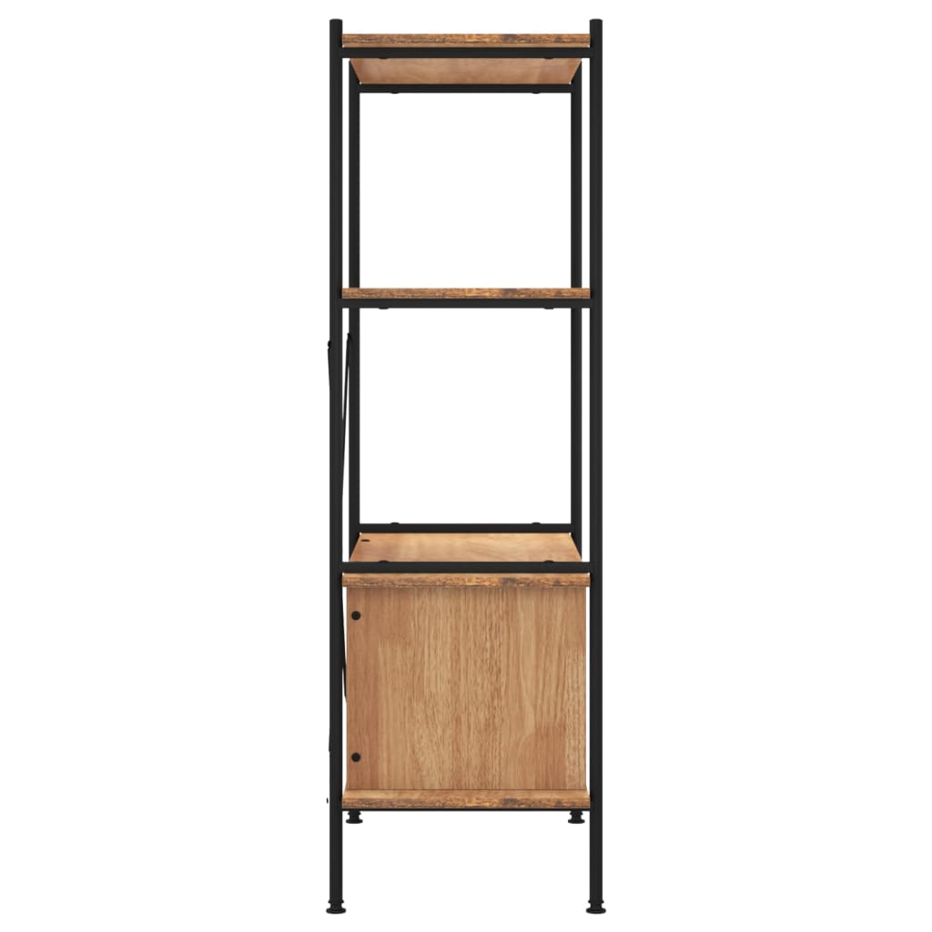 vidaXL Unitate rafturi cu 4 niveluri și dulap, 80x40x130 cm oțel&lemn vidaXL Unitate rafturi cu 4 niveluri și dulap, 80x40x130 cm oțel&lemn