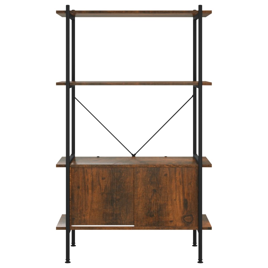 vidaXL Unitate rafturi cu 4 niveluri și dulap, 80x40x130 cm oțel&lemn vidaXL Unitate rafturi cu 4 niveluri și dulap, 80x40x130 cm oțel&lemn