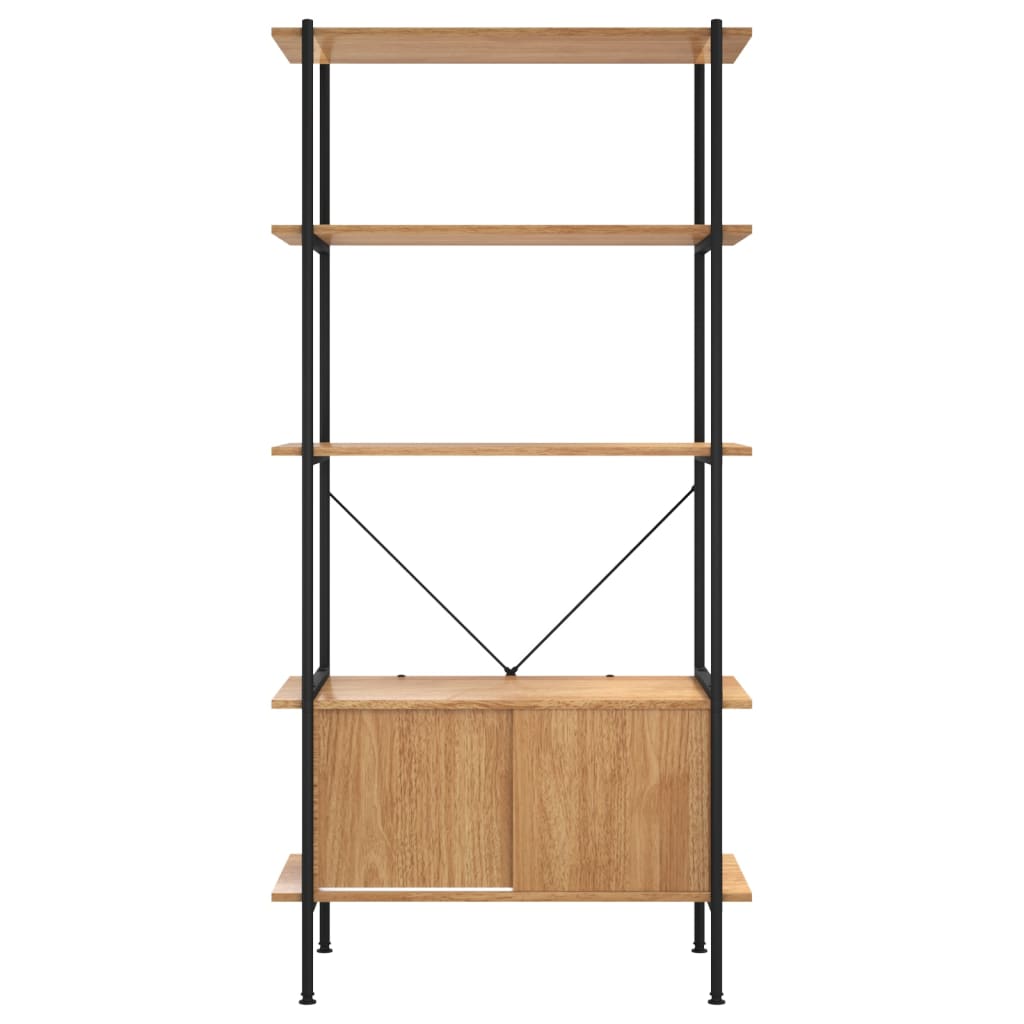 vidaXL Unitate rafturi cu 5 niveluri și dulap, 80x40x163 cm oțel&lemn vidaXL Unitate rafturi cu 5 niveluri și dulap, 80x40x163 cm oțel&lemn