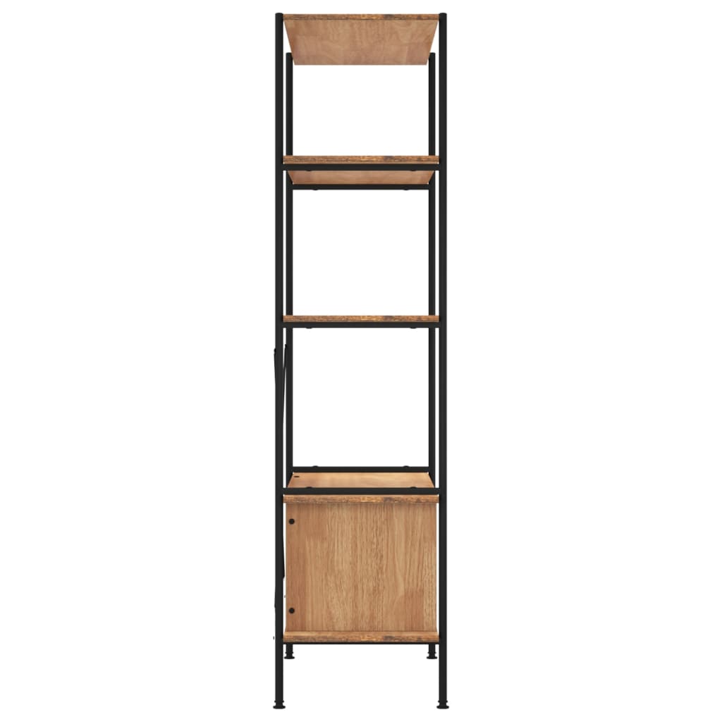 vidaXL Unitate rafturi cu 5 niveluri și dulap, 80x40x163 cm oțel&lemn vidaXL Unitate rafturi cu 5 niveluri și dulap, 80x40x163 cm oțel&lemn