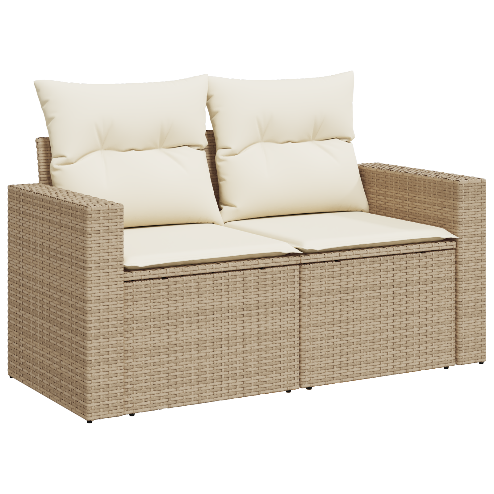 vidaXL Set de canapele pentru grădină cu pernă 8 pcs bej și crem