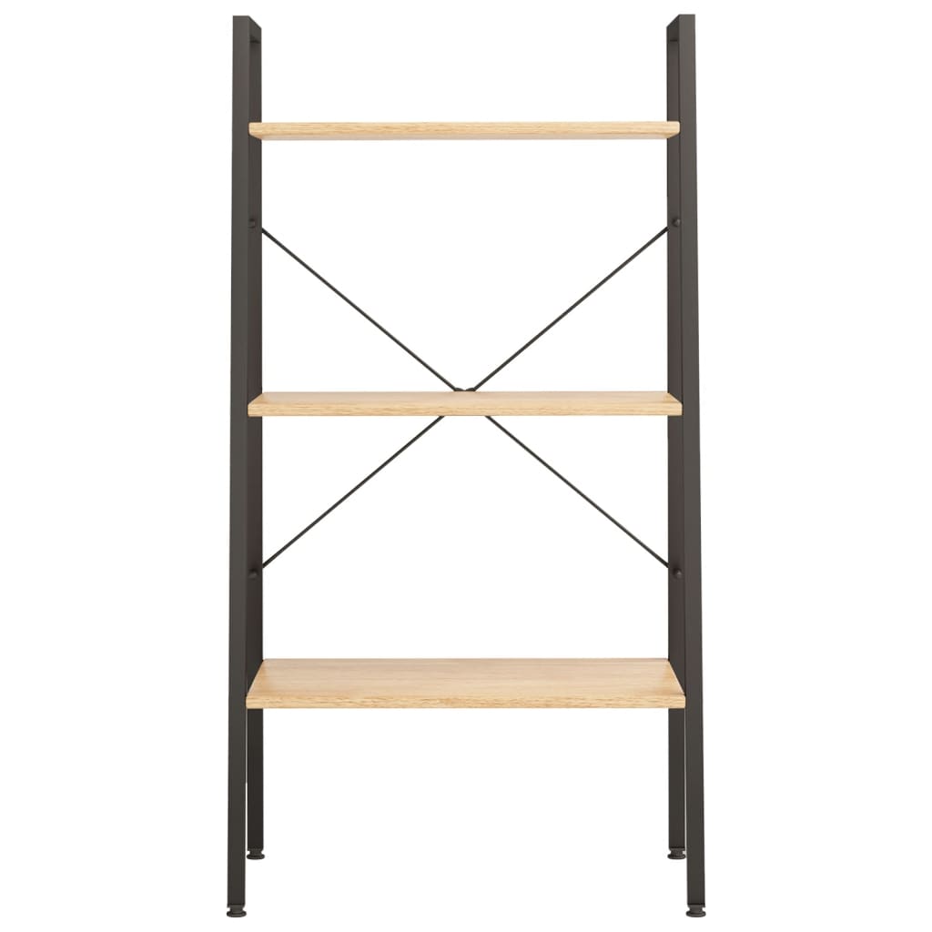 vidaXL Raft cu 3 niveluri, maro deschis / negru, 56x35x108 cm vidaXL Raft cu 3 niveluri, maro deschis / negru, 56x35x108 cm