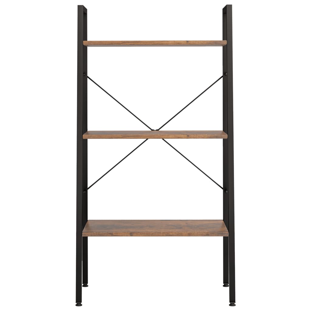 vidaXL Raft cu 3 niveluri, maro deschis / negru, 56x35x108 cm vidaXL Raft cu 3 niveluri, maro deschis / negru, 56x35x108 cm