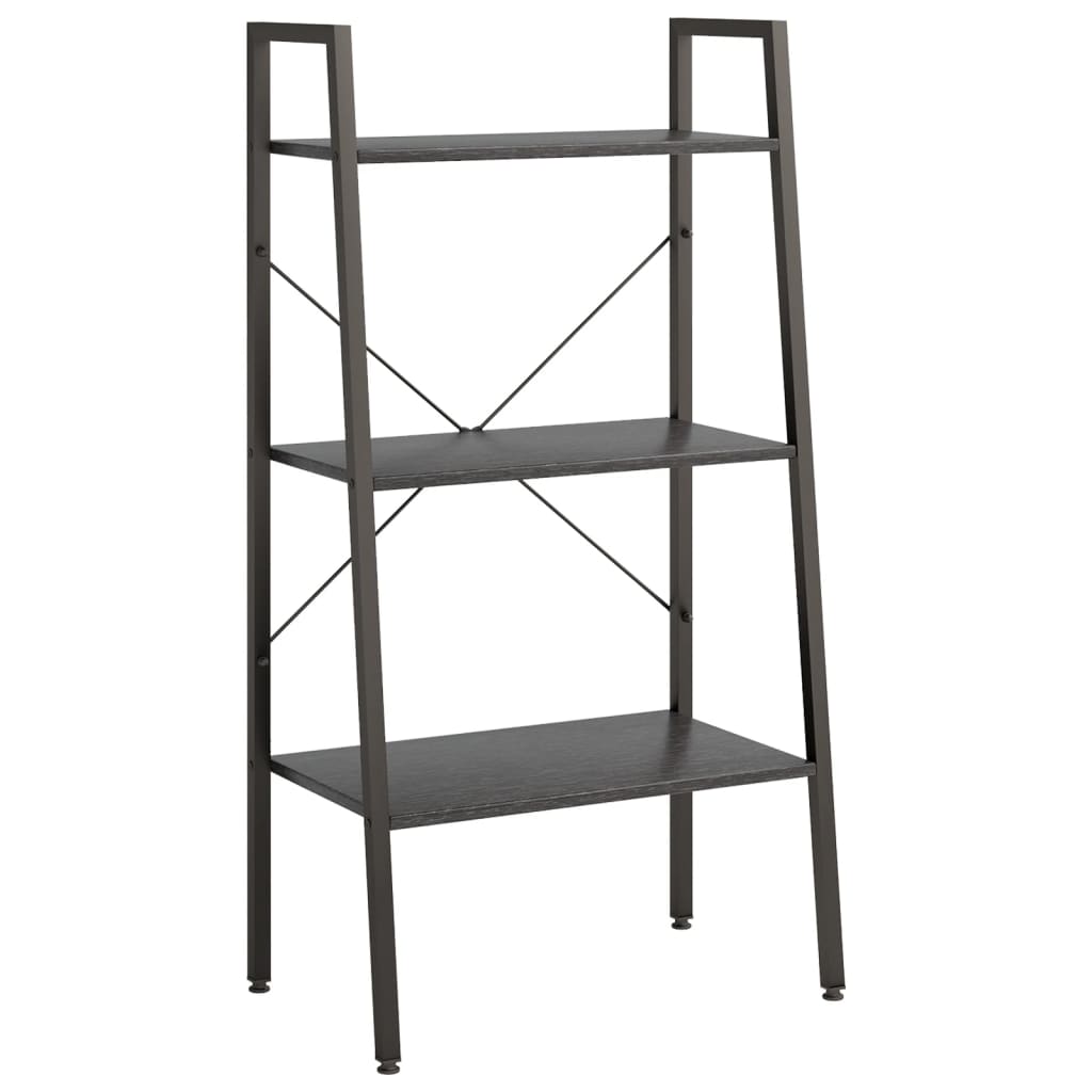 vidaXL Raft de sine stătător cu 3 niveluri, negru, 56x35x108 cm vidaXL Raft de sine stătător cu 3 niveluri, negru, 56x35x108 cm