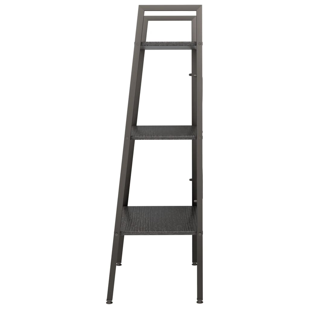 vidaXL Raft de sine stătător cu 3 niveluri, negru, 56x35x108 cm vidaXL Raft de sine stătător cu 3 niveluri, negru, 56x35x108 cm