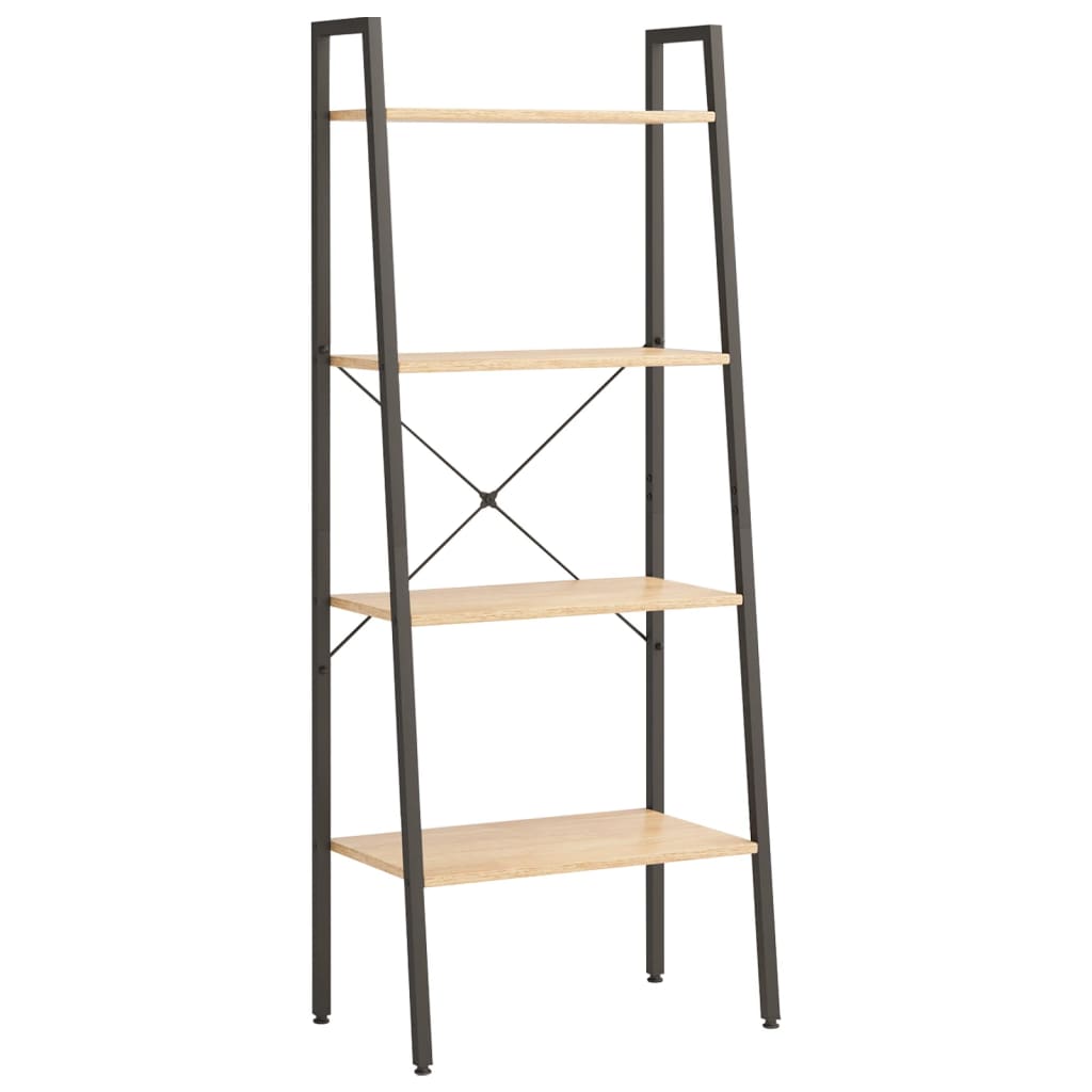vidaXL Raft vertical cu 4 niveluri, maro deschis/negru, 56x35x140 cm vidaXL Raft vertical cu 4 niveluri, maro deschis/negru, 56x35x140 cm