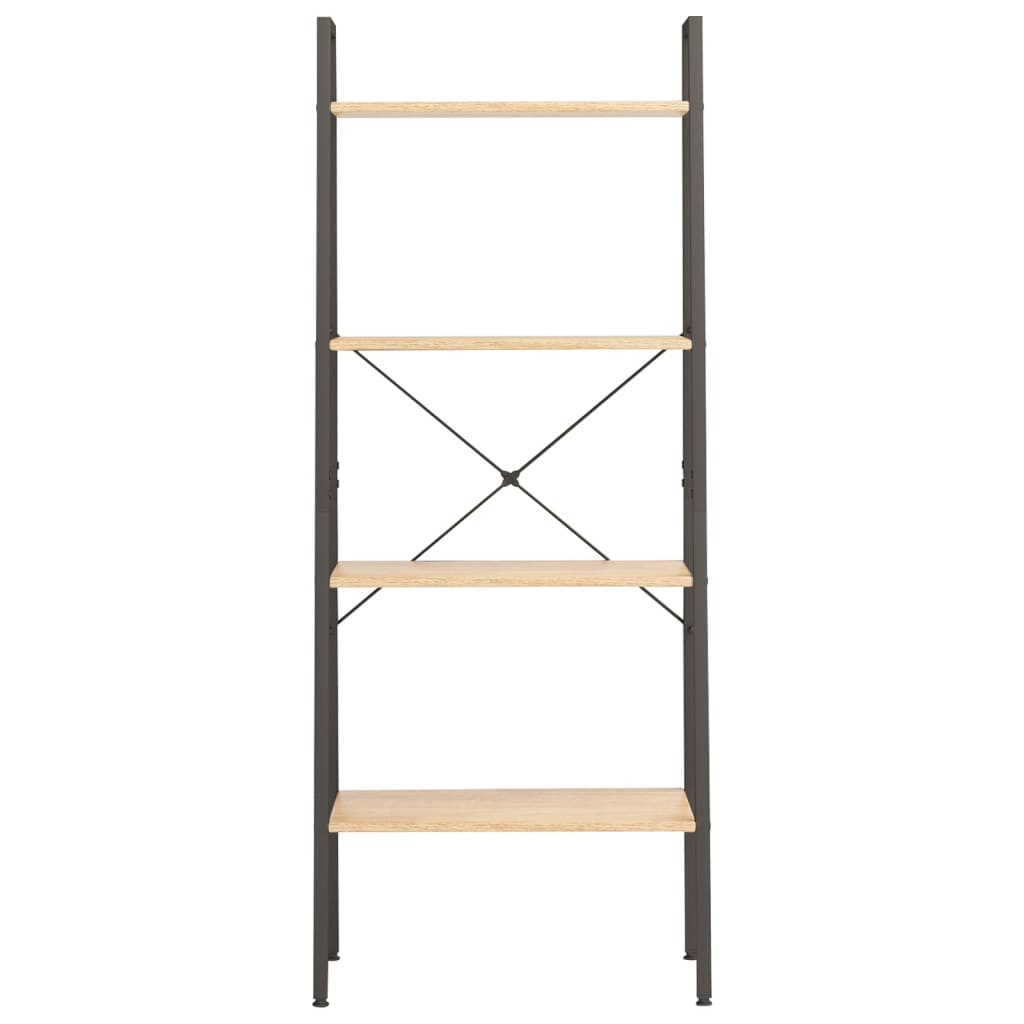 vidaXL Raft vertical cu 4 niveluri, maro deschis/negru, 56x35x140 cm vidaXL Raft vertical cu 4 niveluri, maro deschis/negru, 56x35x140 cm