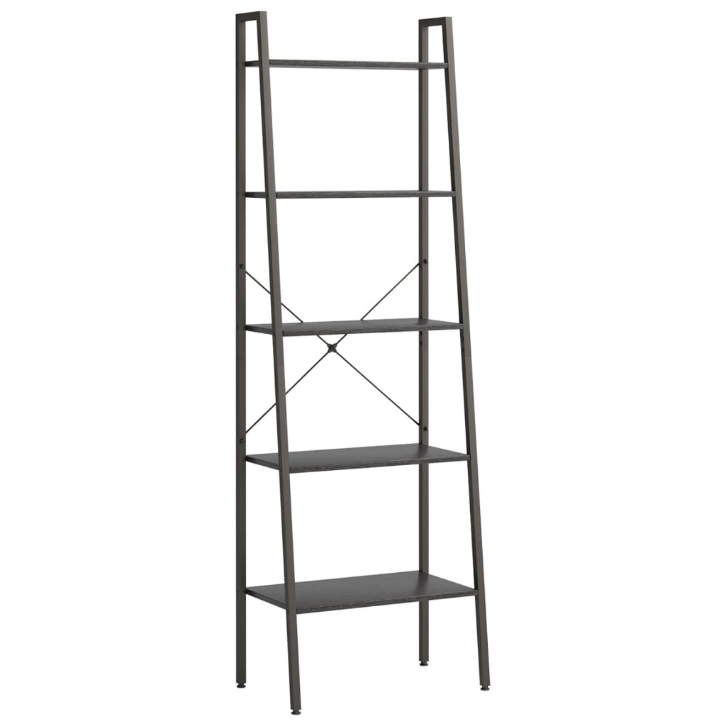 vidaXL Raft de sine stătător cu 5 niveluri, negru, 56x35x174 cm vidaXL Raft de sine stătător cu 5 niveluri, negru, 56x35x174 cm