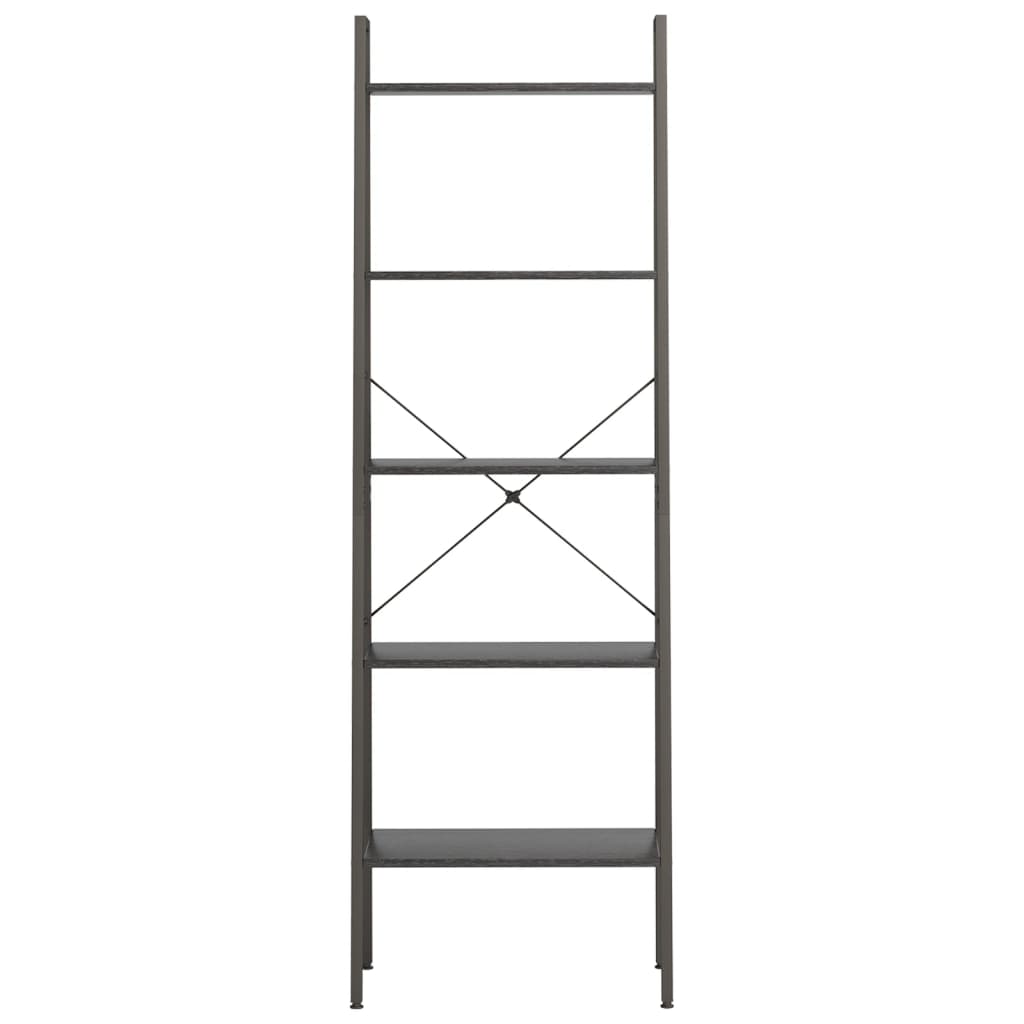vidaXL Raft de sine stătător cu 5 niveluri, negru, 56x35x174 cm vidaXL Raft de sine stătător cu 5 niveluri, negru, 56x35x174 cm