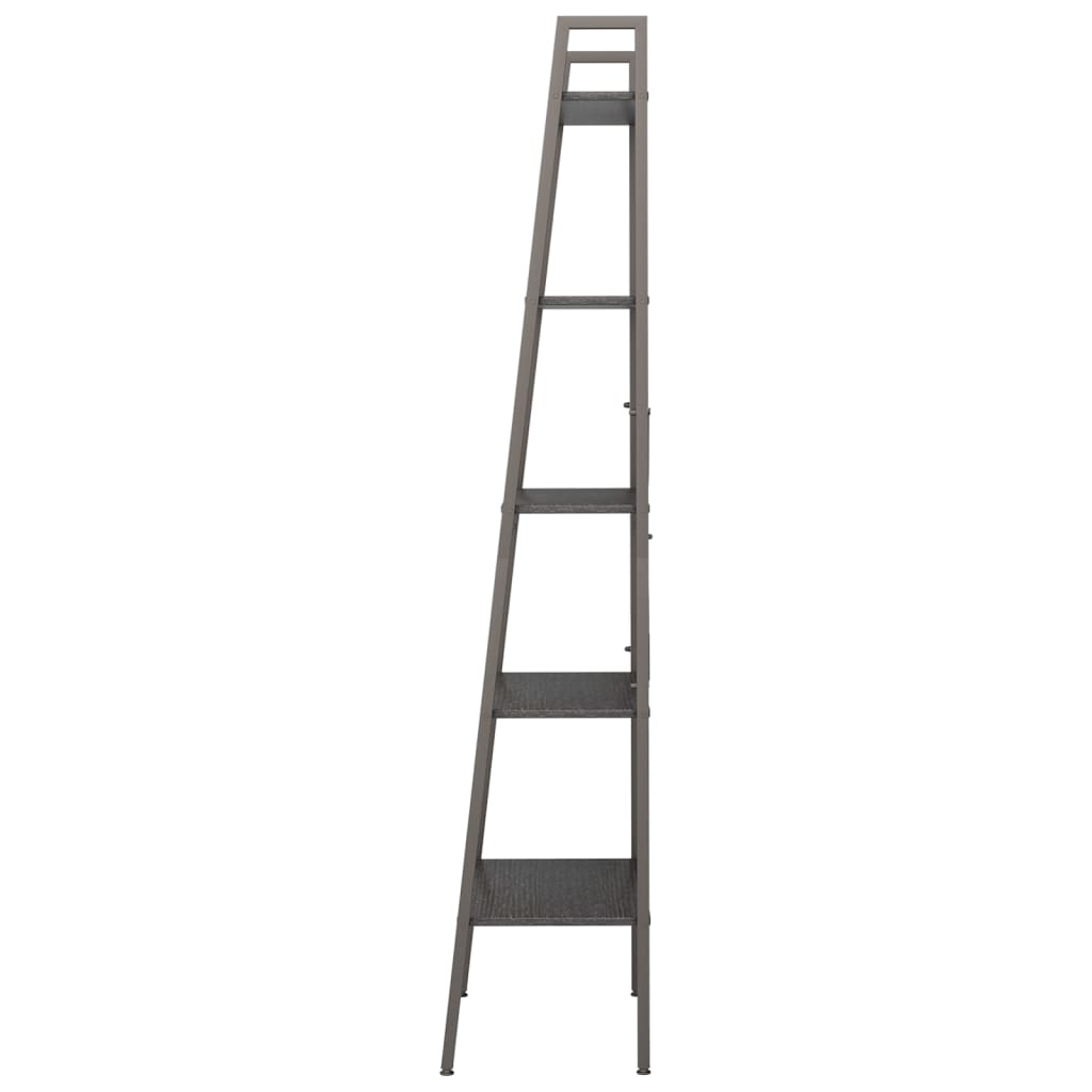 vidaXL Raft de sine stătător cu 5 niveluri, negru, 56x35x174 cm vidaXL Raft de sine stătător cu 5 niveluri, negru, 56x35x174 cm