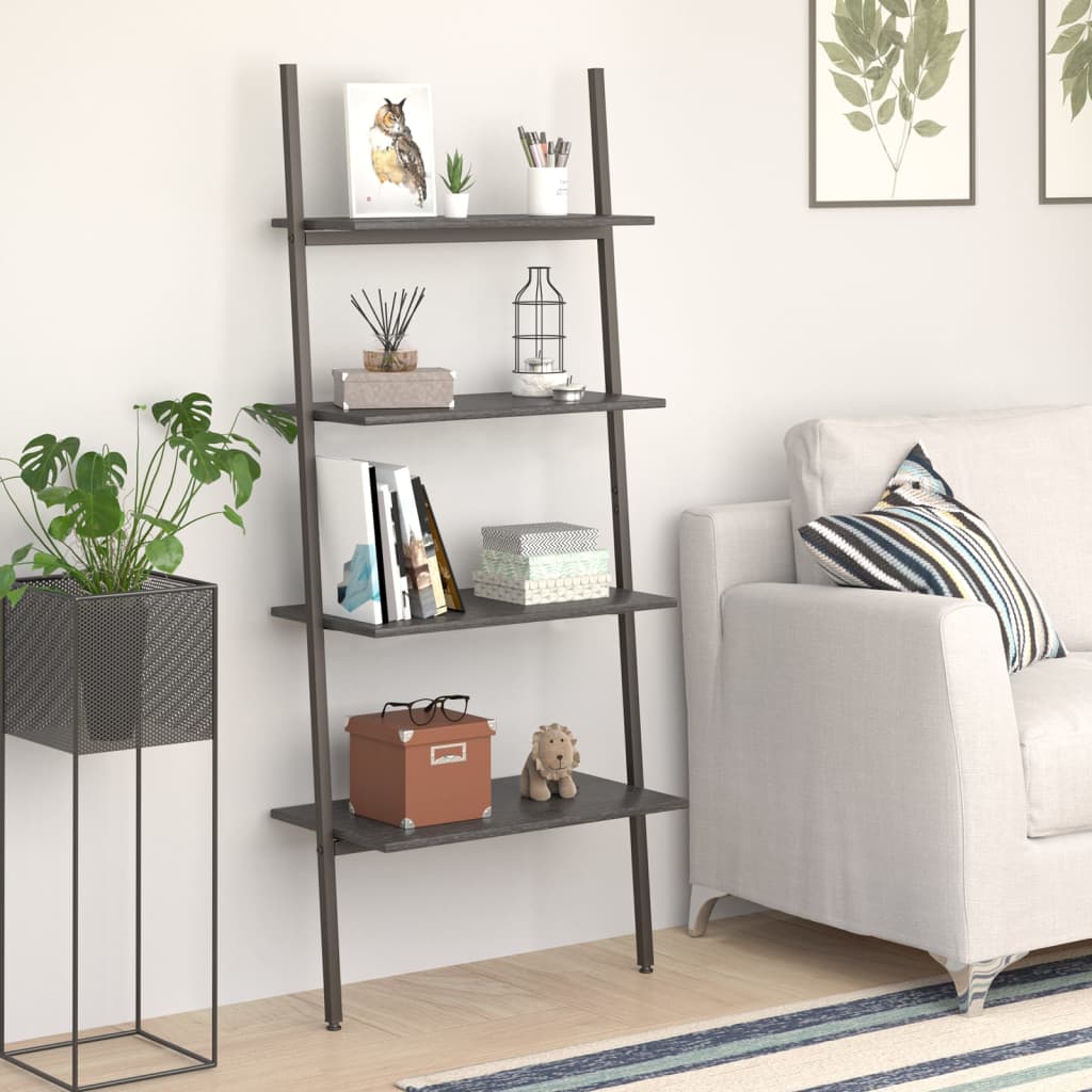 vidaXL Raft înclinat, cu 4 niveluri, negru, 64x34x150,5 cm vidaXL Raft înclinat, cu 4 niveluri, negru, 64x34x150,5 cm
