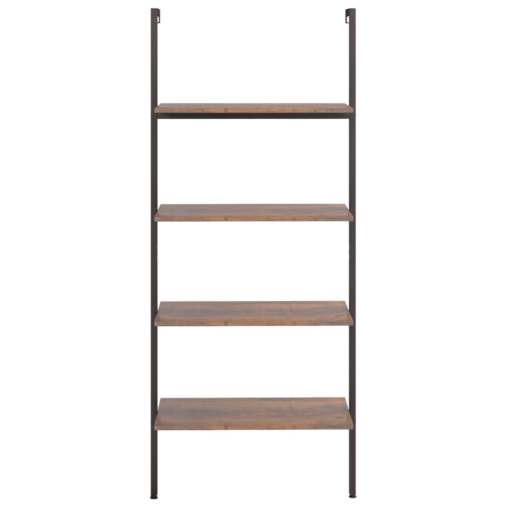 vidaXL Raft înclinat cu 4 niveluri maro închis / negru 64x35x152,5 cm vidaXL Raft înclinat cu 4 niveluri maro închis / negru 64x35x152,5 cm