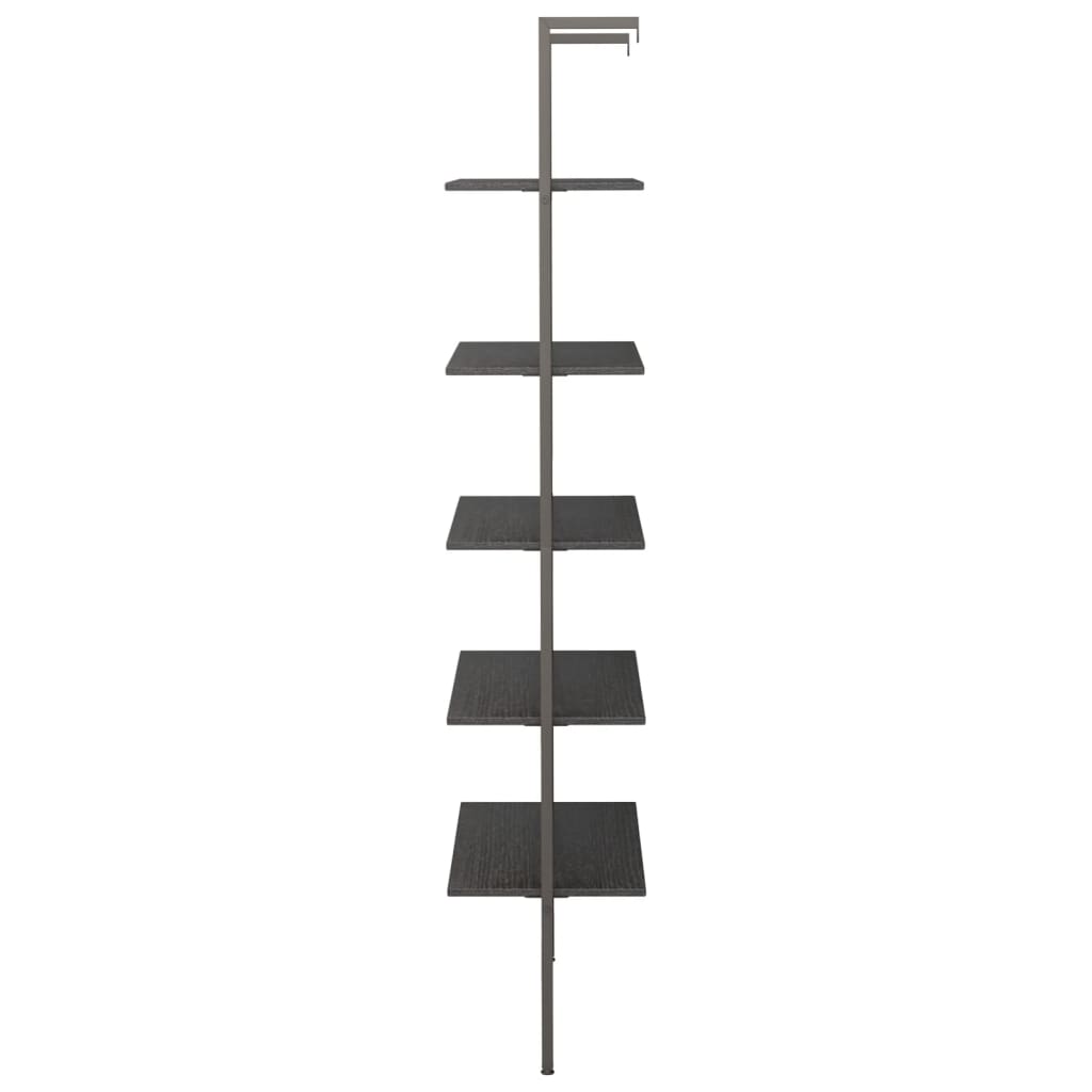 vidaXL Raft înclinat, cu 5 niveluri, negru, 64x35x185 cm vidaXL Raft înclinat, cu 5 niveluri, negru, 64x35x185 cm