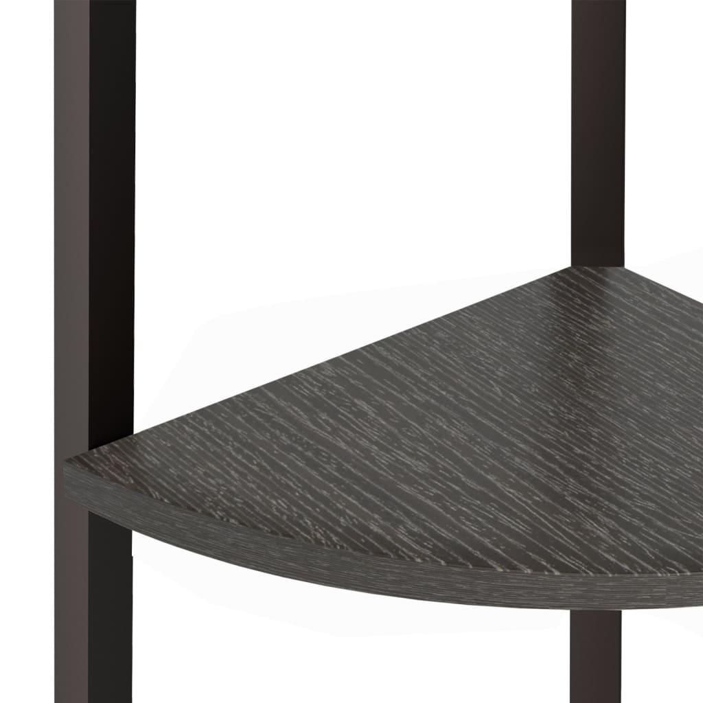 vidaXL Raft de colț cu 4 niveluri, negru, 45,5x31,5x150 cm vidaXL Raft de colț cu 4 niveluri, negru, 45,5x31,5x150 cm