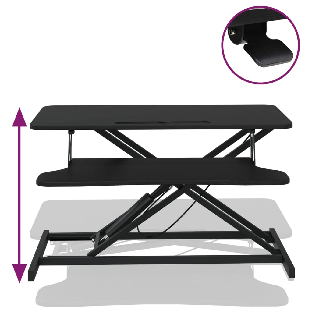 vidaXL Stație de lucru reglabilă 90x40x(13-50) cm oțel lemn prelucrat