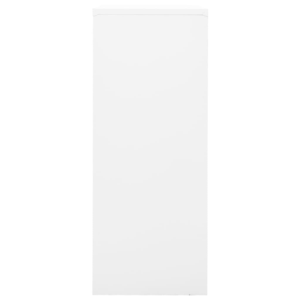vidaXL Dulap de birou, alb, 90x40x102 cm, oțel