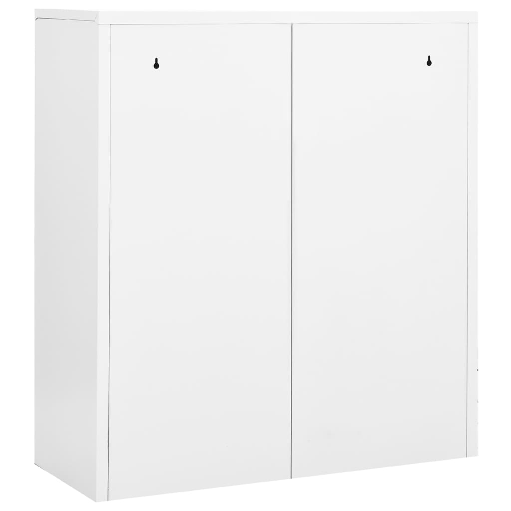 vidaXL Dulap de birou, alb, 90x40x102 cm, oțel