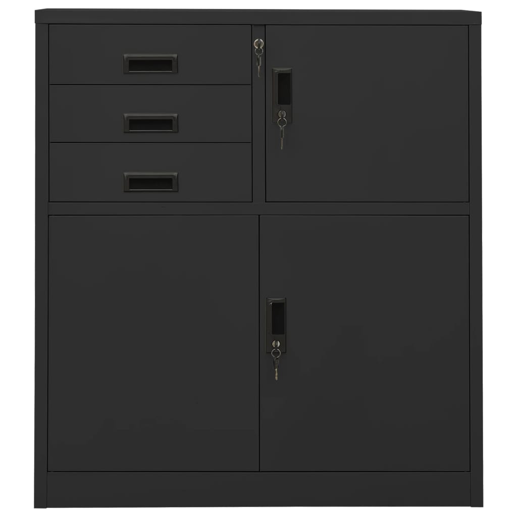 vidaXL Dulap de birou, antracit, 90x40x102 cm, oțel