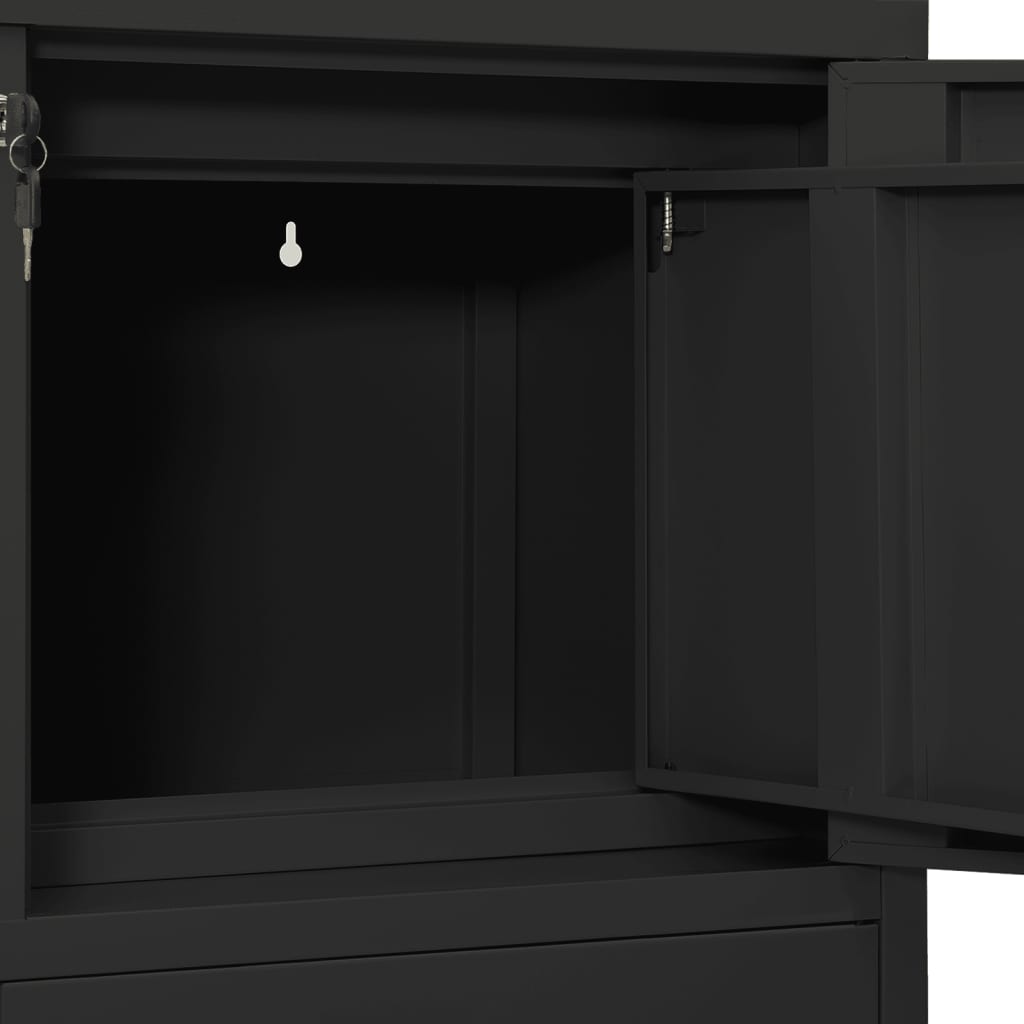 vidaXL Dulap de birou, antracit, 90x40x102 cm, oțel