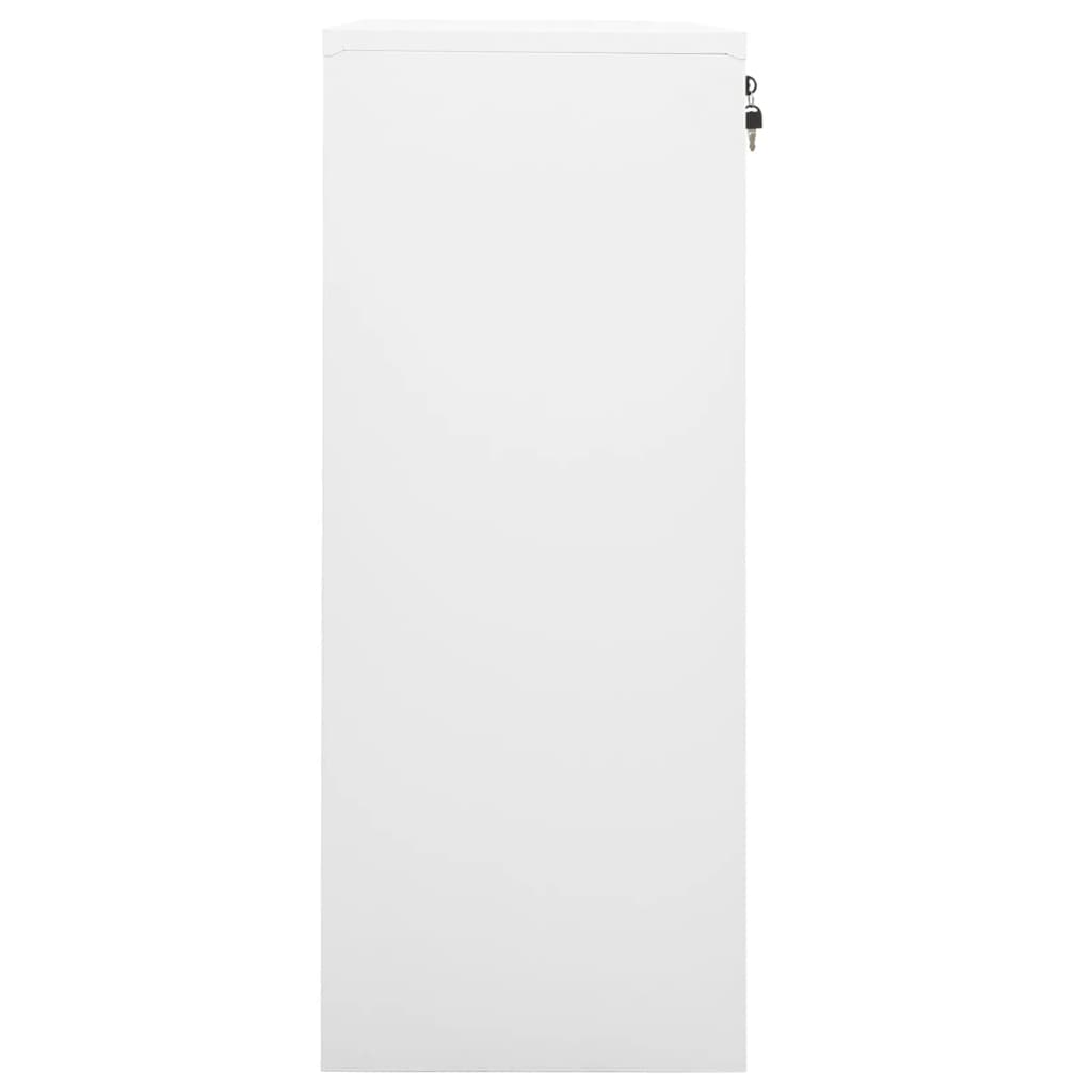 vidaXL Dulap de birou, alb, 90x40x102 cm, oțel