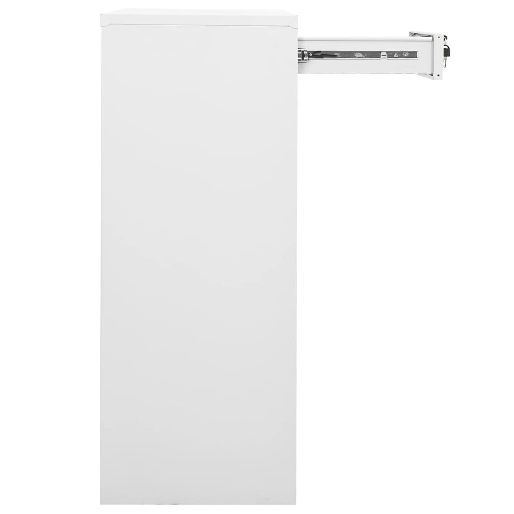vidaXL Dulap de birou, alb, 90x40x102 cm, oțel