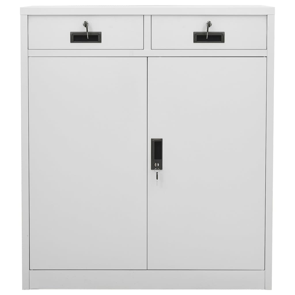 vidaXL Dulap de birou, gri deschis, 90x40x102 cm, oțel