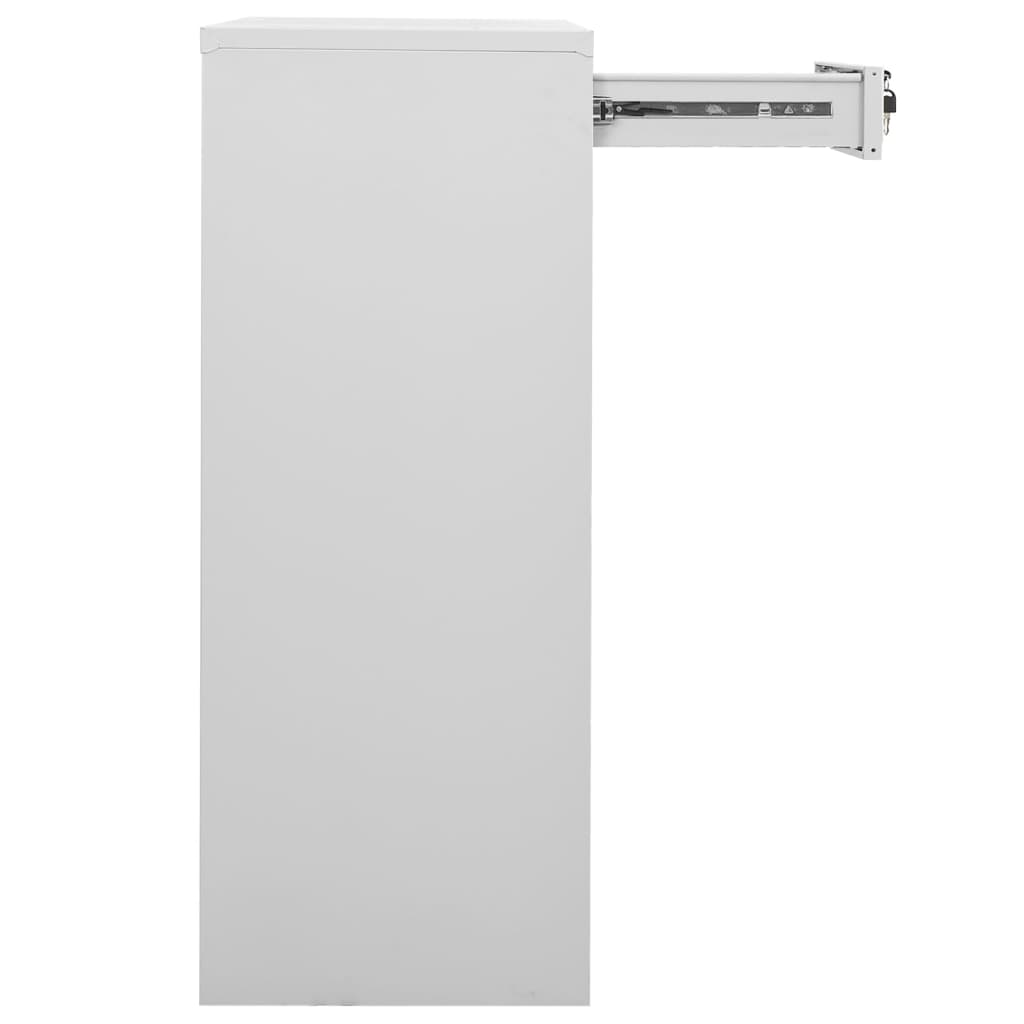 vidaXL Dulap de birou, gri deschis, 90x40x102 cm, oțel