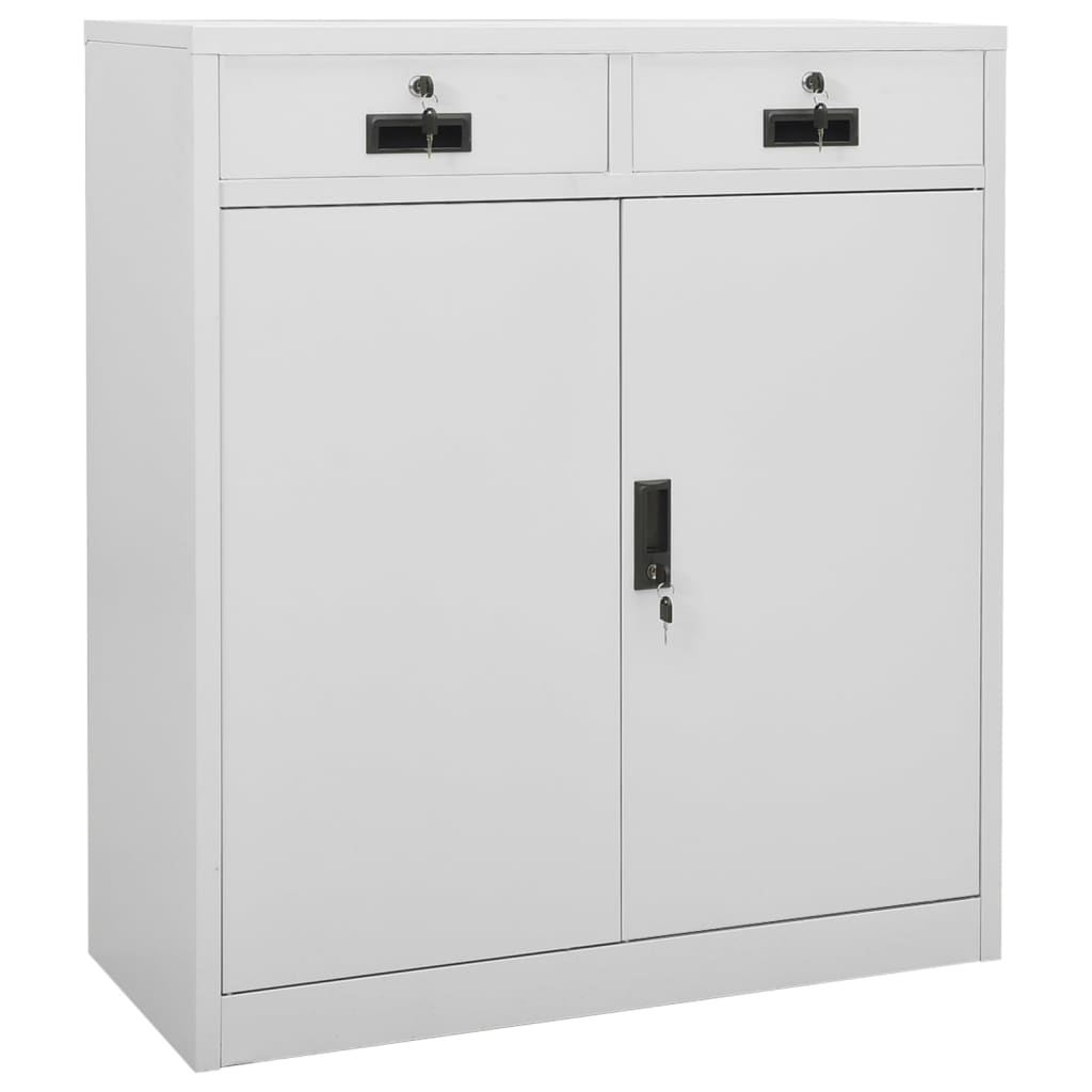 vidaXL Dulap de birou, gri deschis, 90x40x102 cm, oțel