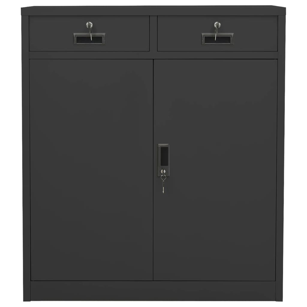vidaXL Dulap de birou, antracit, 90x40x102 cm, oțel