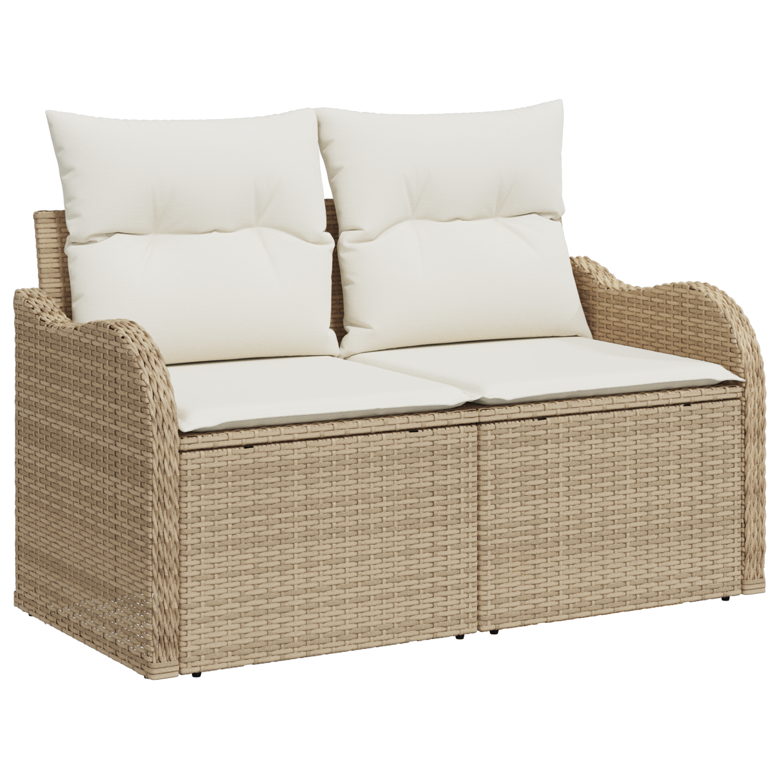 vidaXL Set de canapele pentru grădină cu pernă 9 pcs Bej și crem