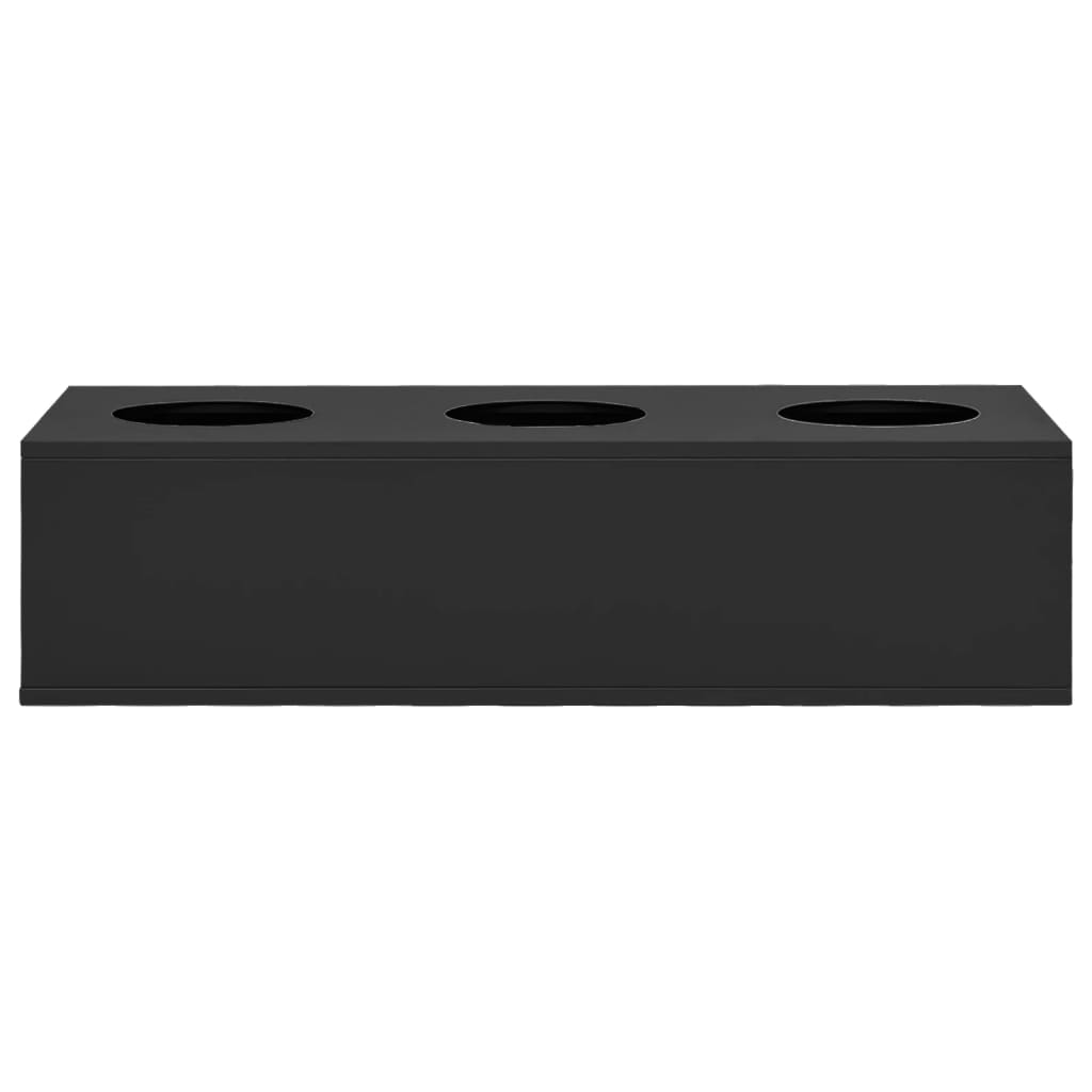 vidaXL Cutie pentru flori de birou, antracit, 90x40x23 cm, oțel