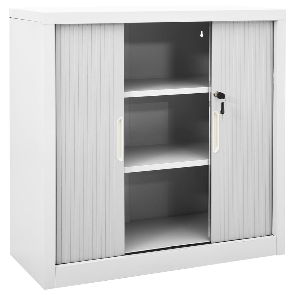 vidaXL Dulap cu ușă glisantă, gri, 90x40x90 cm, oțel