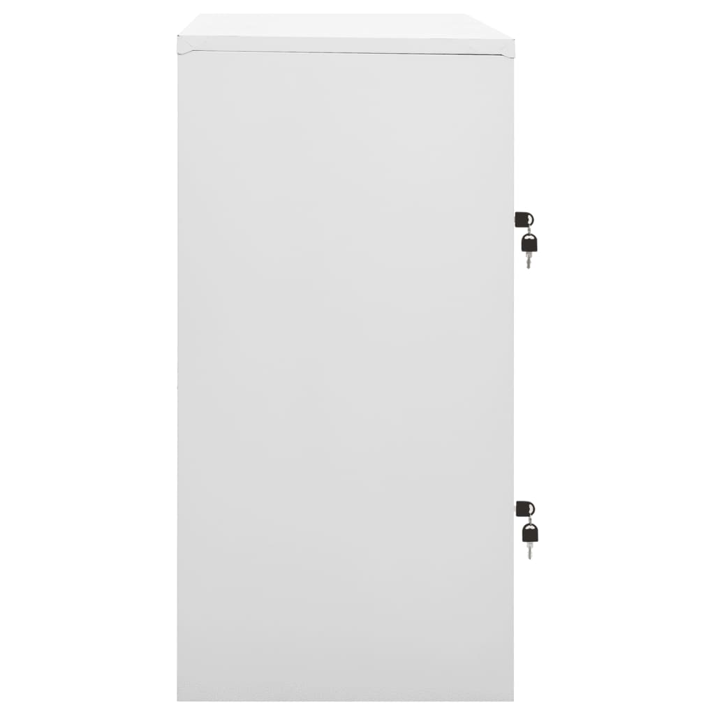 vidaXL Dulap vestiar, gri deschis și albastru, 90x45x92,5 cm, oțel vidaXL Dulap vestiar, gri deschis și albastru, 90x45x92,5 cm, oțel