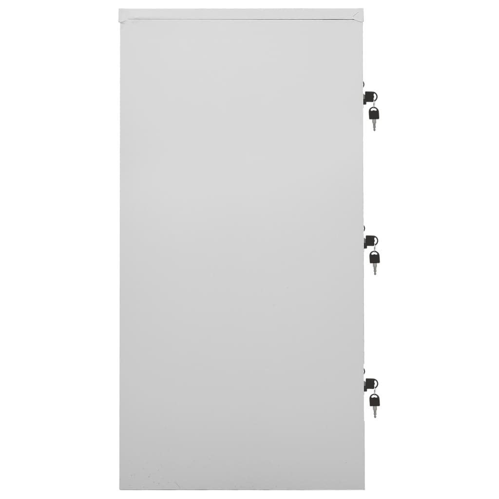 vidaXL Dulap de vestiar, gri deschis și verde, 90x45x92,5 cm, oțel