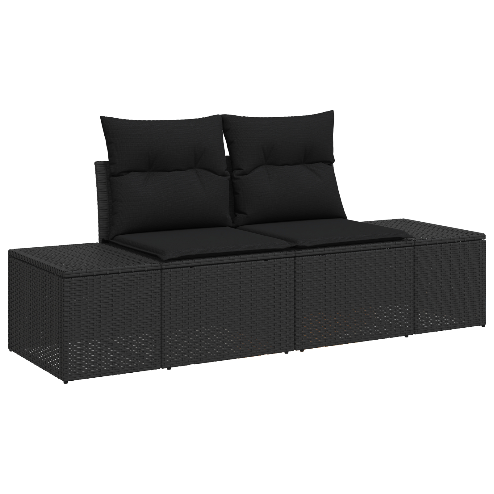 vidaXL Set de canapele pentru grădină cu pernă cu pernă 11 pcs Negru
