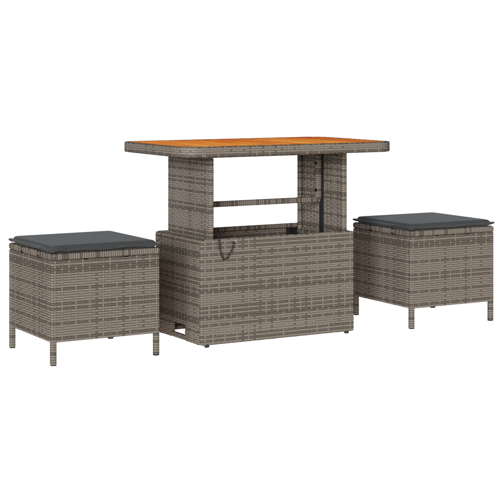 vidaXL Set de canapele pentru grădină cu pernă 8 pcs Gri Rattan poli vidaXL Set de canapele pentru grădină cu pernă 8 pcs Gri Rattan poli
