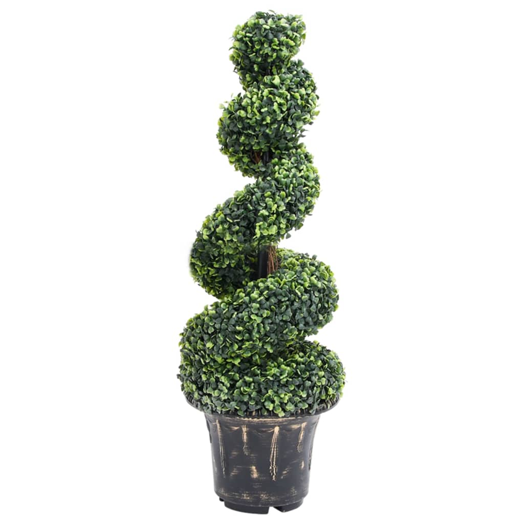 vidaXL Plantă artificială de cimișir cu ghiveci, verde, 100cm, spirală vidaXL Plantă artificială de cimișir cu ghiveci, verde, 100cm, spirală