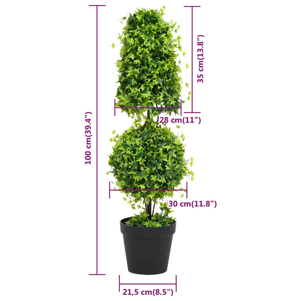 vidaXL Plantă artificială de cimișir cu ghiveci, verde, 100 cm vidaXL Plantă artificială de cimișir cu ghiveci, verde, 100 cm