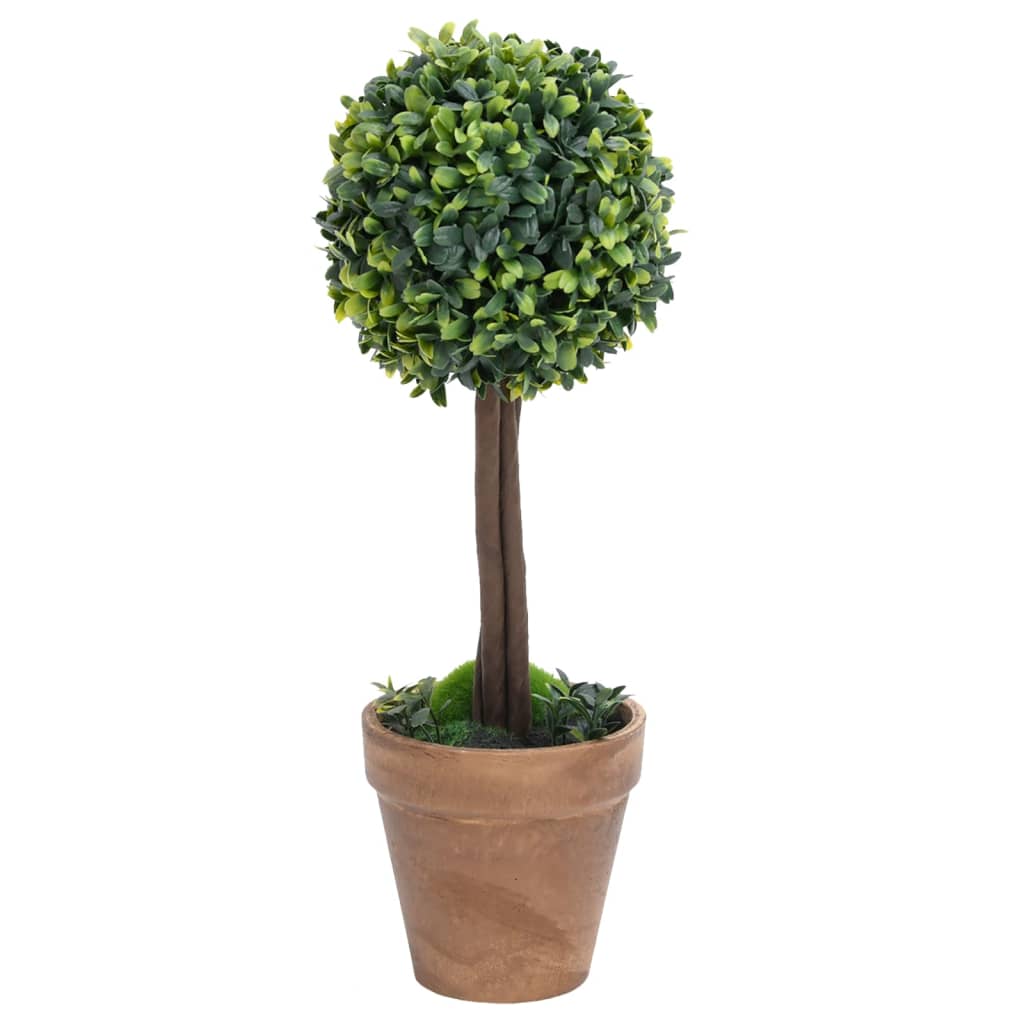 vidaXL Plante artificiale cimișir cu ghiveci, 2 buc. verde 41 cm minge vidaXL Plante artificiale cimișir cu ghiveci, 2 buc. verde 41 cm minge