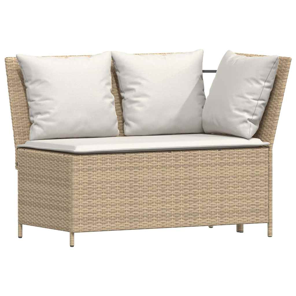 vidaXL Set canapele de grădină cu perne, 5 piese, bej, poliratan