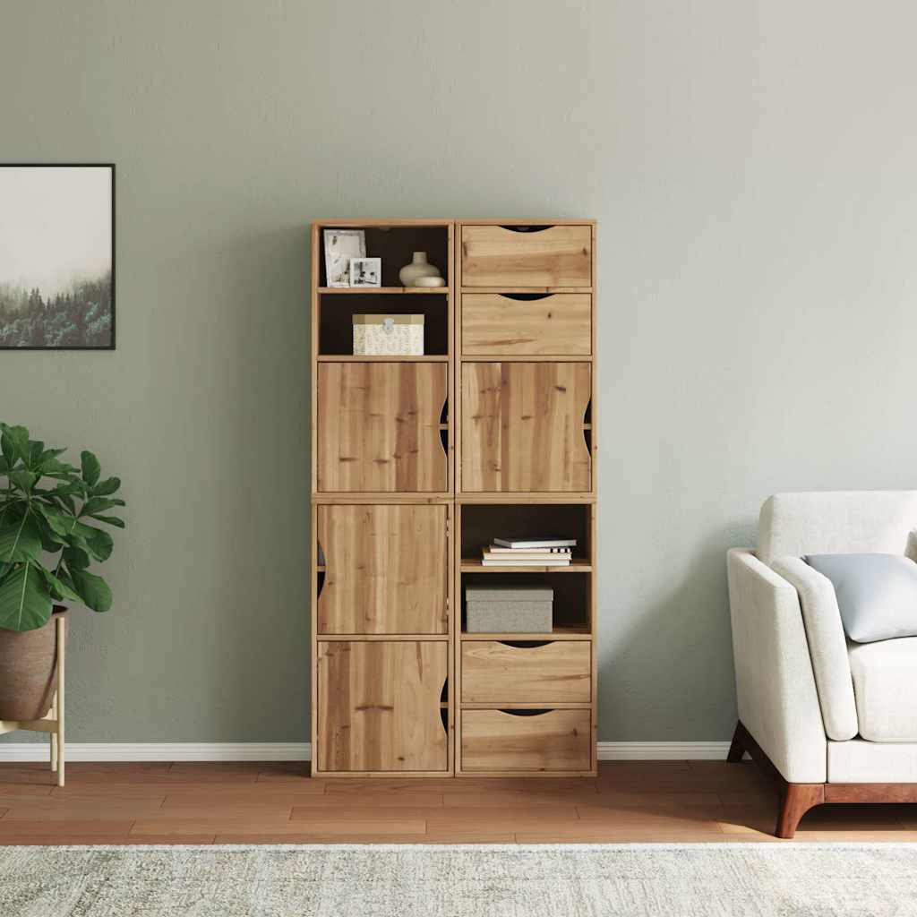 vidaXL Dulapuri laterale 4 buc "ODDA" 40x24x79 cm lemn masiv de pin