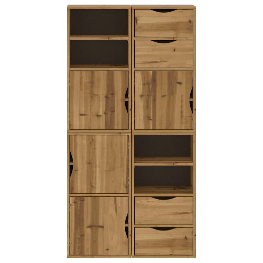 vidaXL Dulapuri laterale 4 buc "ODDA" 40x24x79 cm lemn masiv de pin